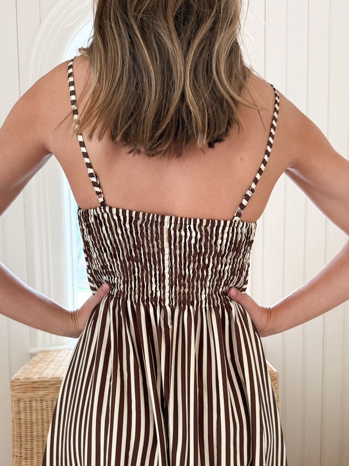 WALKER &amp; WADE Ella Dress Chocolate Stripe