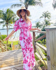 LOLA AUSTRALIA Stevie Shirtdress Luxe Palm Pink