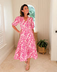 WALKER & WADE Delphine Dress Rouge Medallion