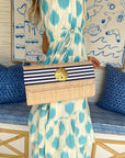 LISI LERCH Avery Clutch Navy & White Sand Dollar