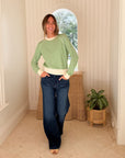 LISA TODD Stitchin' Sweater Sage