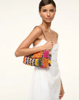 STAUD Timmy Convertible Shoulder Bag Multi Bayadere Stripe
