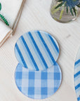 Bonham Blue Stripe Coaster-Set/4