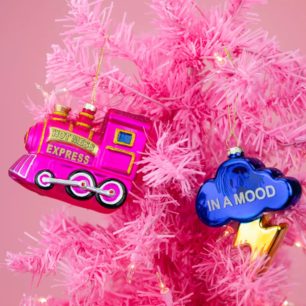 Hot Mess Express-Train Glass Ornament
