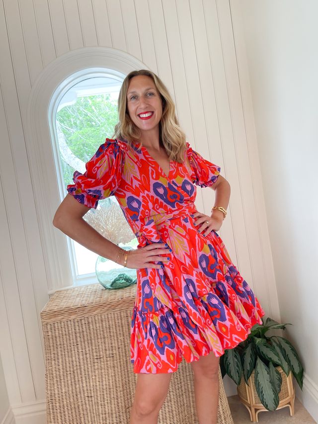 FINAL SALE FEATHER &amp; FIND Esme Wrap Dress Super Power