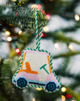 FURBISH STUDIO Needlepoint Ornament Golf Cart