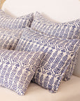 DANA SMALL DESIGNS Flower Row Accent Pillow Marine