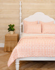 DANA SMALL DESIGNS Flower Row Sham Tangerine