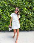 MAREA Denim Utility Dress Ivory