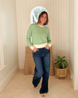 LISA TODD Stitchin' Sweater Sage