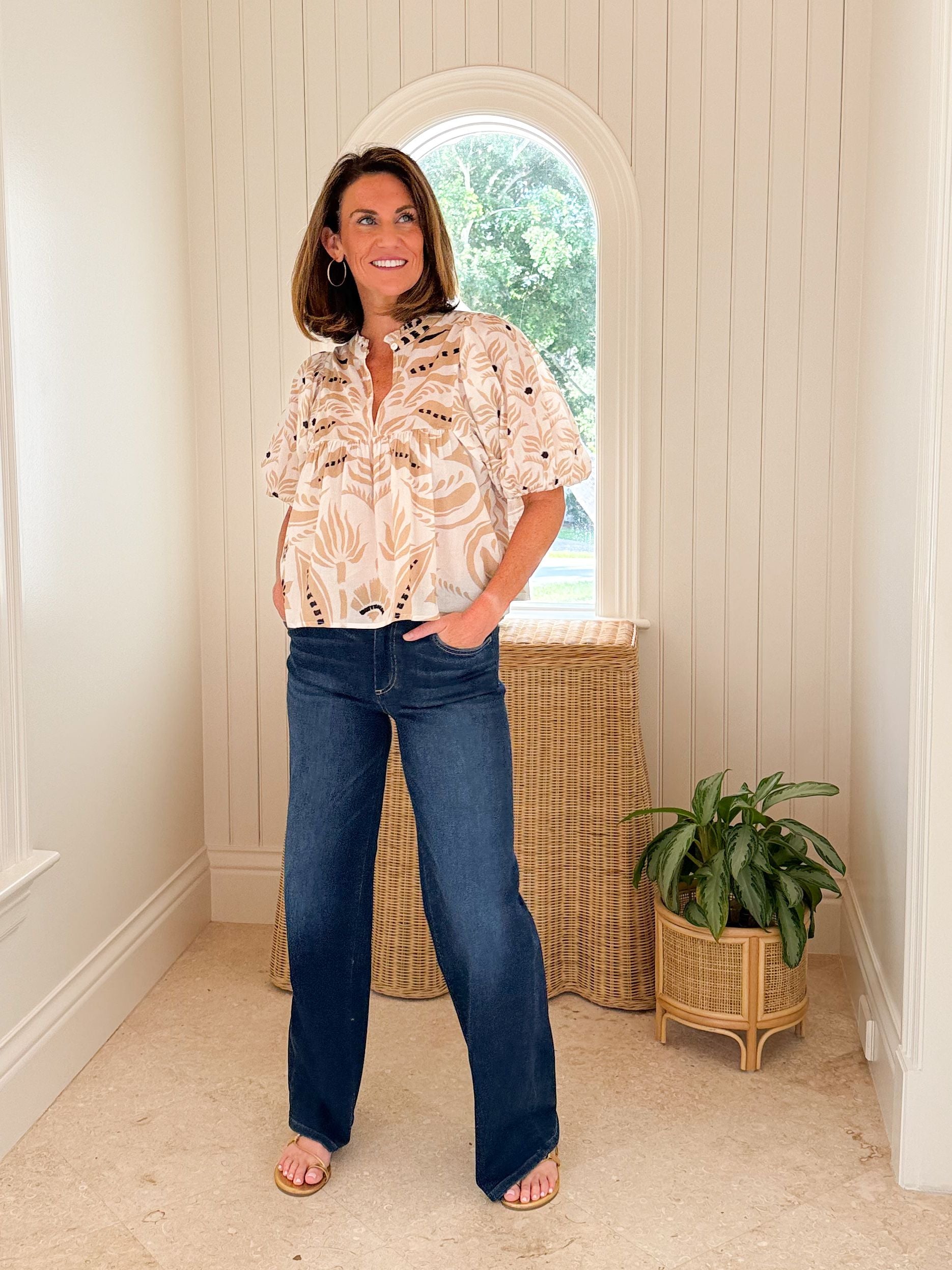 OMIKA Wren Blouse Marina Chai