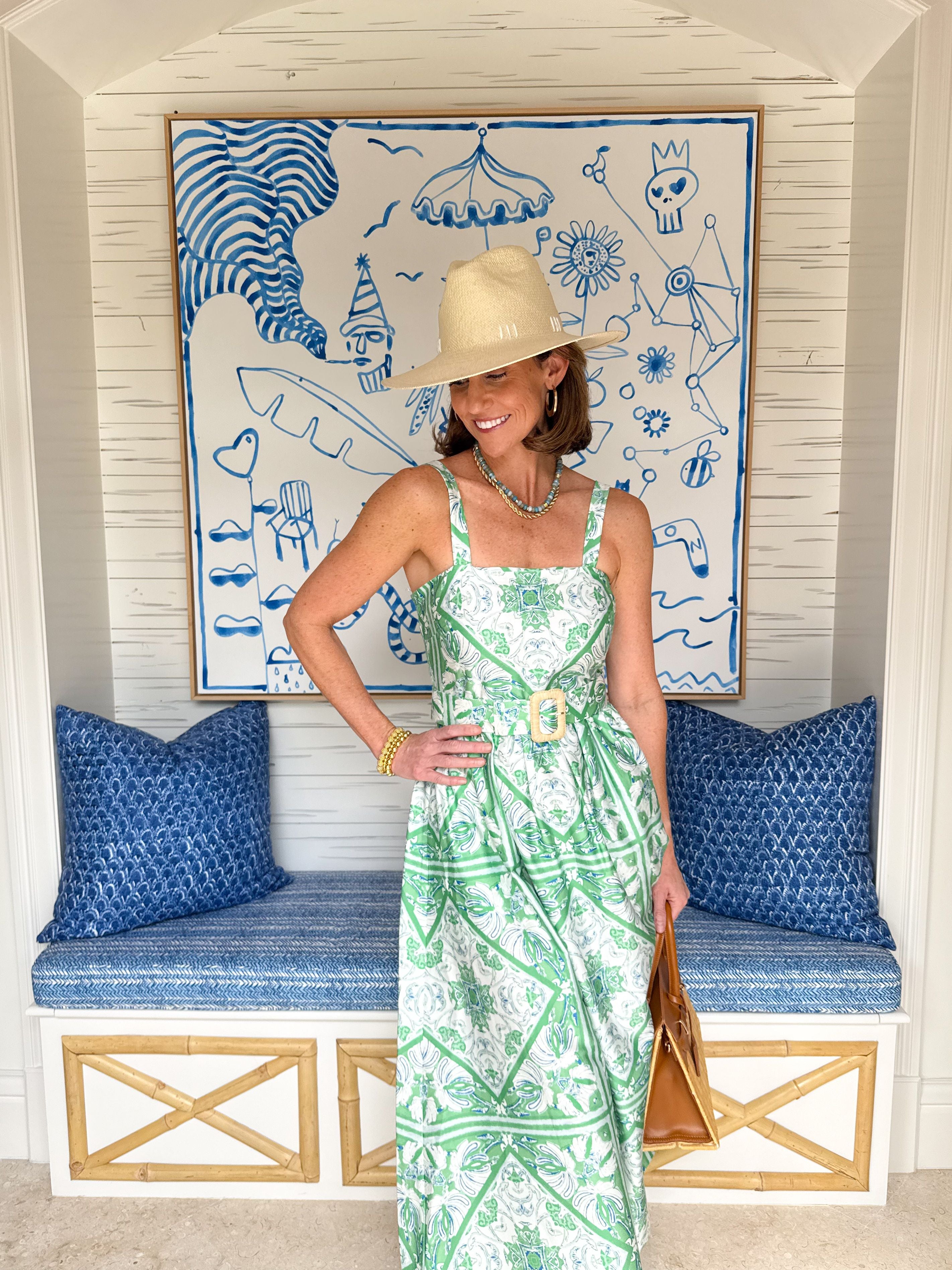FINAL SALE SHERIDAN FRENCH San Miguel Dress Meadow Zellige Tile