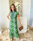 BELLA TU Lana Caftan Ikat Green