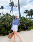 FRANK & EILEEN Eileen Button Up Blue/Light Blue Check