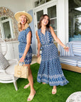 WALKER & WADE Alexis Dress Indigo Geo