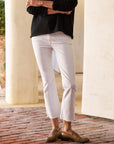 FRANK & EILEEN Killian Crop Flare Jean White