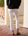 FRANK & EILEEN Killian Crop Flare Jean White