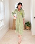 FRAE Kathy Shirt Dress Green