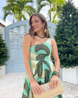 OLIPHANT Smocked Maxi Dress Ginkgo Green