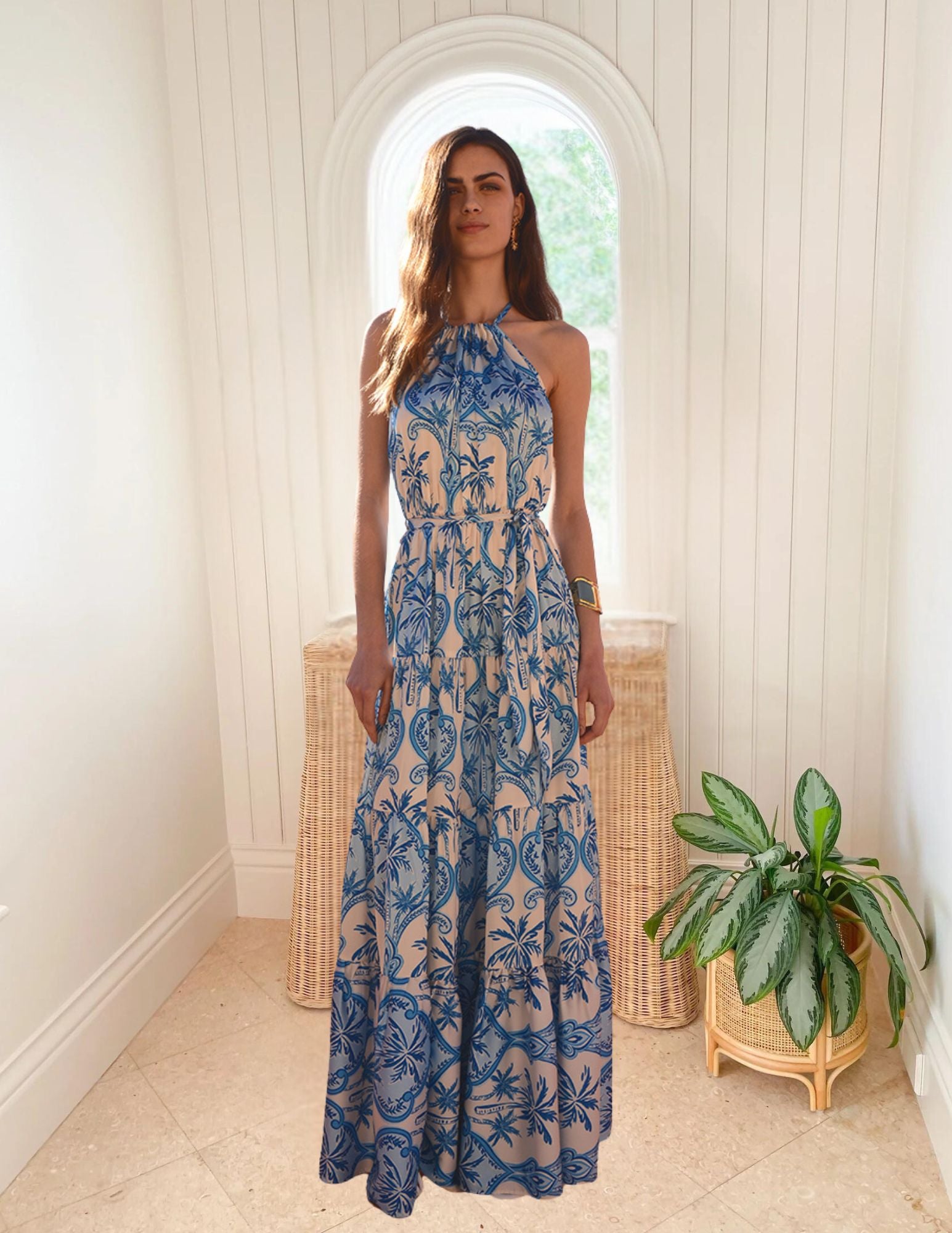 KASIA Lemnos Maxi Dress Blue
