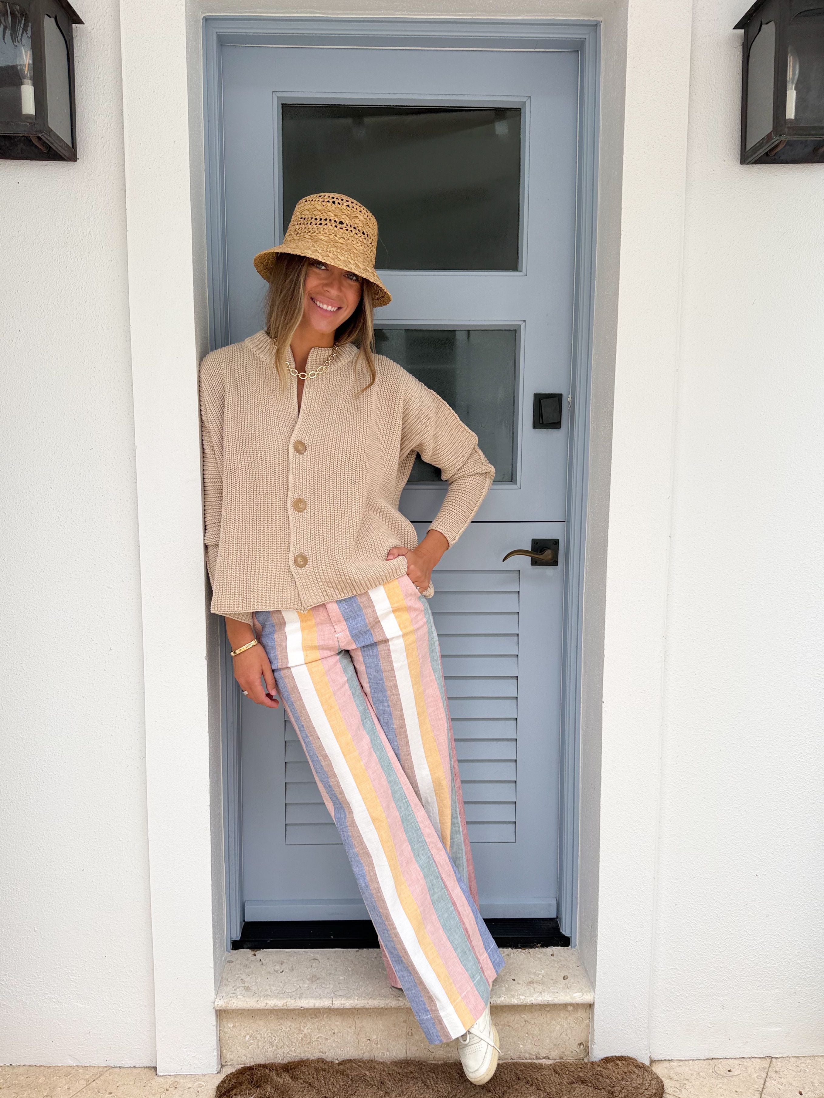 FRANK &amp; EILEEN Montecito Cardigan Sand