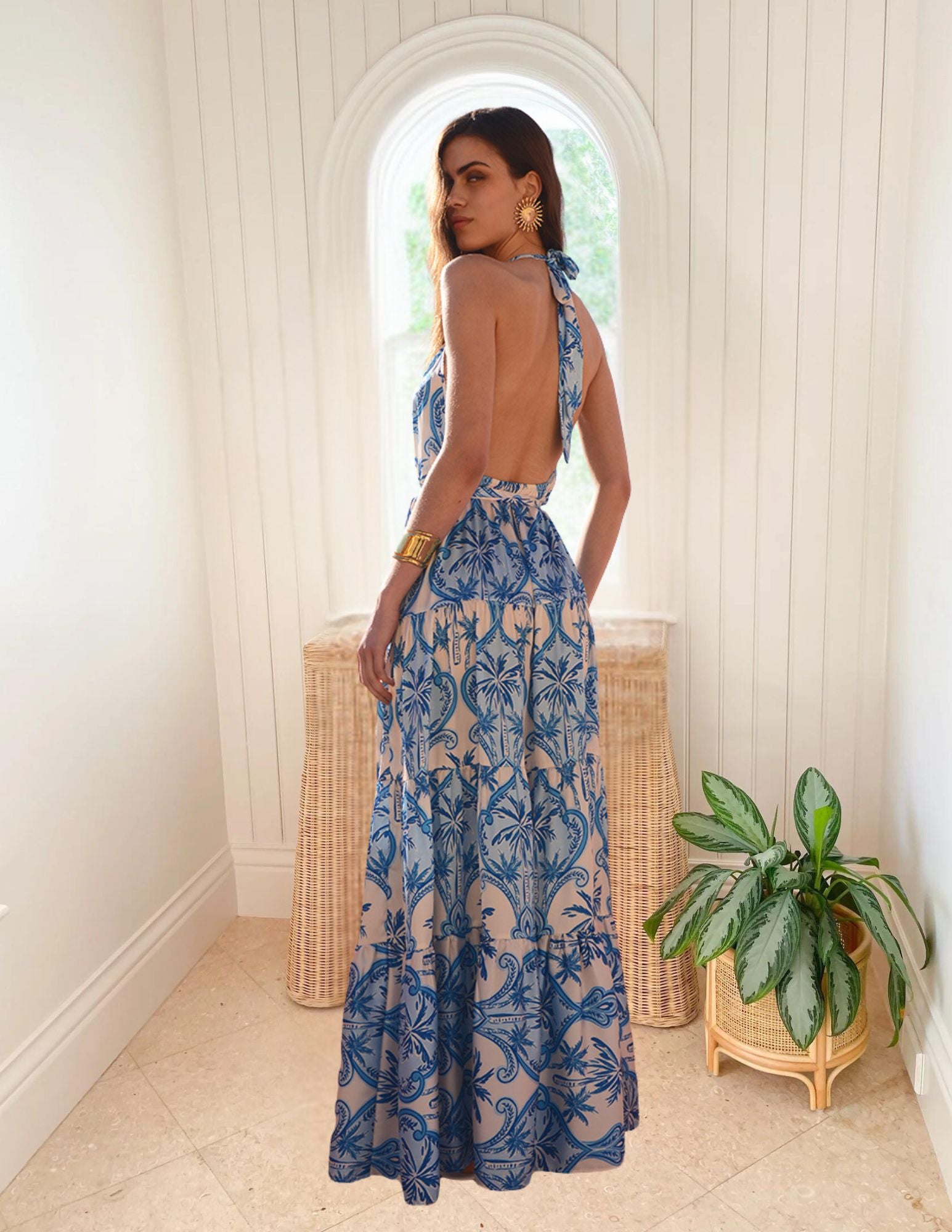 KASIA Lemnos Maxi Dress Blue
