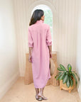 FRANK & EILEEN Rory Maxi Shirtdress Pink Linen