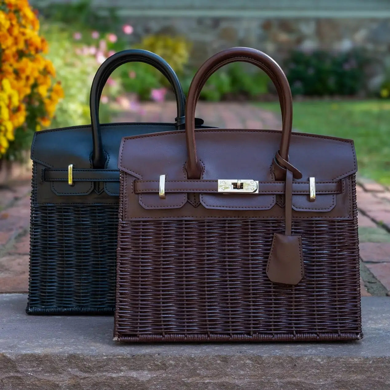 Margot Wicker Handbag Chocolate