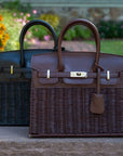 Margot Wicker Handbag Chocolate