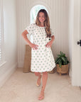 NAVYBLEU Palm Beach Dress Polka Dot Green