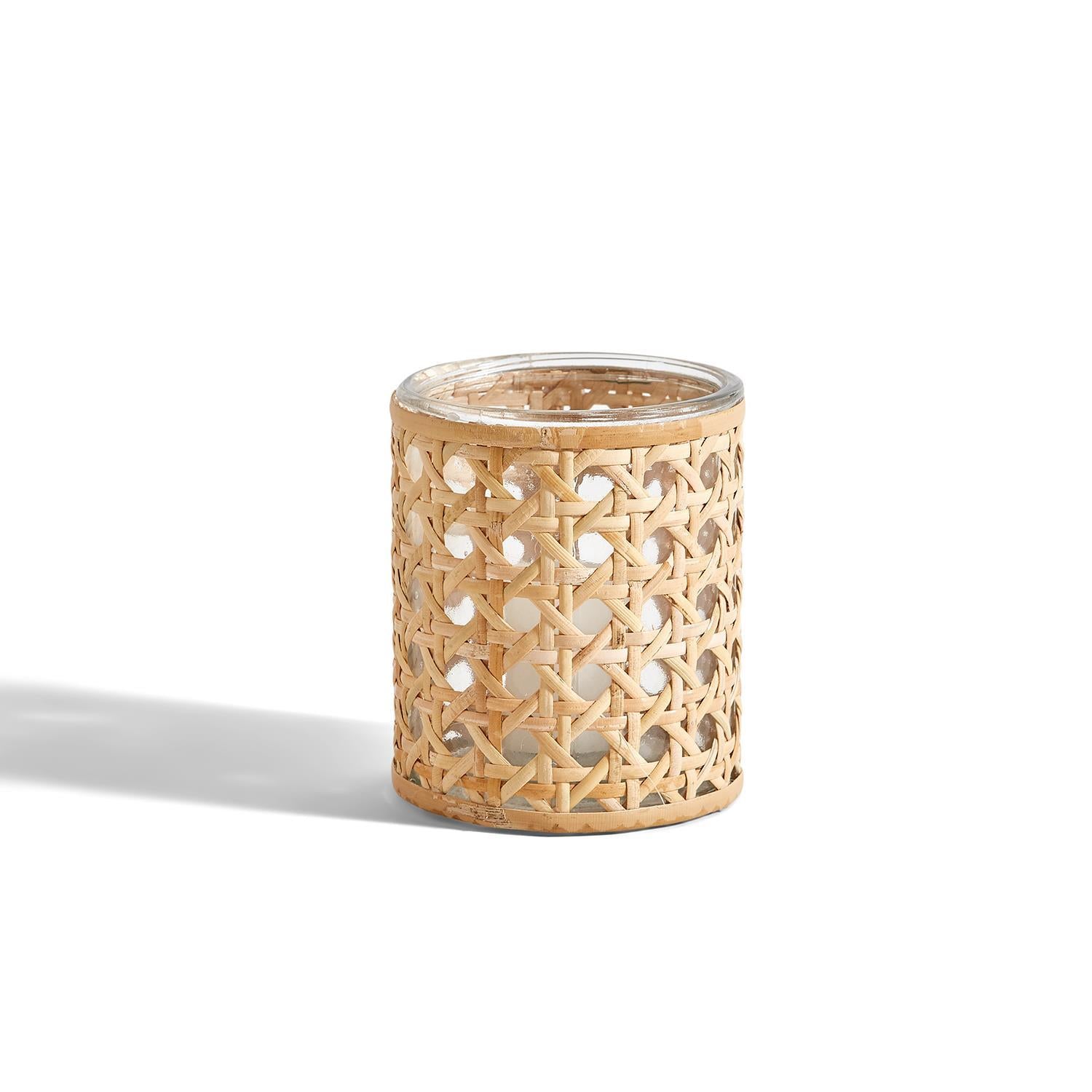 Cane Webbing Candleholder / Vase Medium