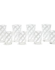 Opaque White Drinking Glass- Set/4