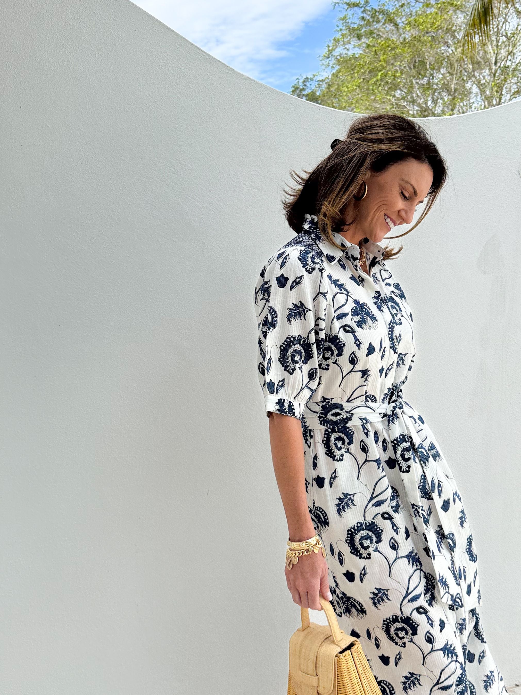 lola shirt dress LOLA AUSTRALIA Stevie Shirt Dress Capri Navy
