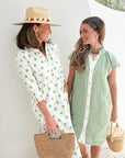 NAVYBLEU Sara Dress Green Polka
