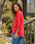 FRANK & EILEEN Eileen Relaxed Button Up Crimson Denim