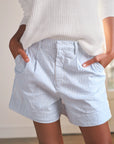 FRANK & EILEEN Waterford Walking Short Blue/White Stripe