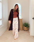 FRAICHE Travel Coat Sweater Espresso