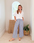 LADY CAPTAIN Candace Pants Blue Stripe