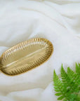 Brass Trinket Tray Kamboja Leaf