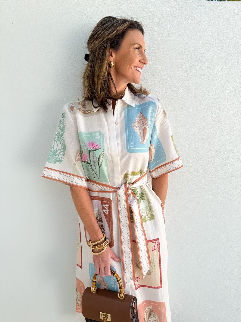KIVARI Coastline Midi Shirt Dress