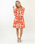 SHERIDAN FRENCH Abigail Dress Pumpkin Brocade