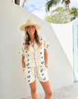 OLIPHANT V Neck Top Wicklow Blue