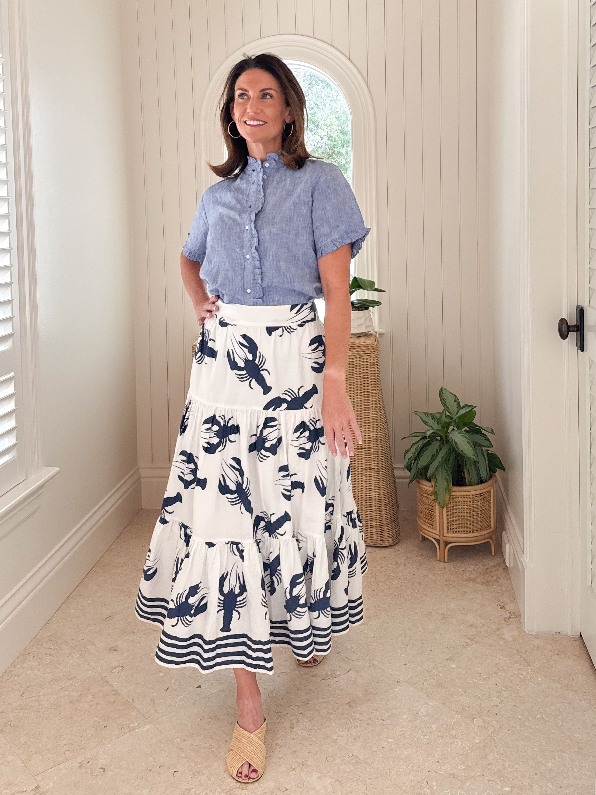 NAVYBLEU Lobster Skirt Navy