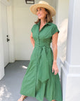FRAICHE Celine Dress Forest Green