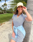 FRANK & EILEEN Lauren Polo Dress White/British Royal Navy Stripe