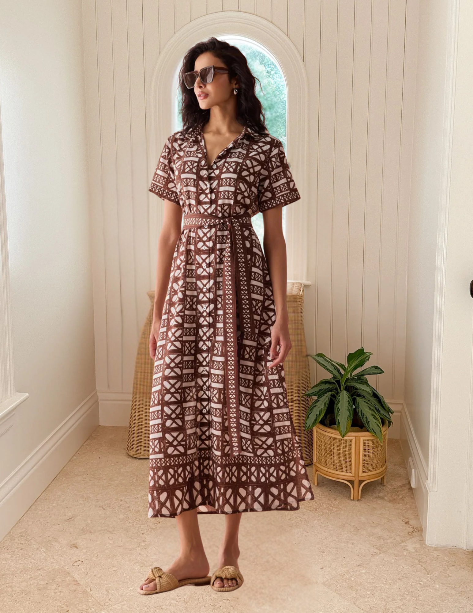 OMIKA Amira Shirtdress Nari Cacao