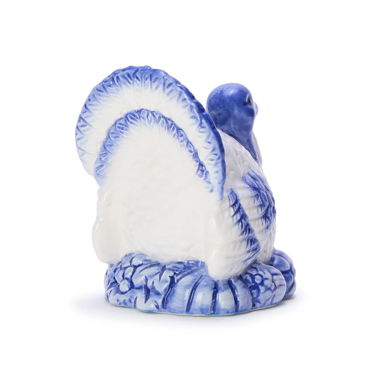 Blue &amp; White Turkey Candle Holders-Set/2