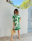 WALKER & WADE Day Tripper Dress Green Bali Jungle