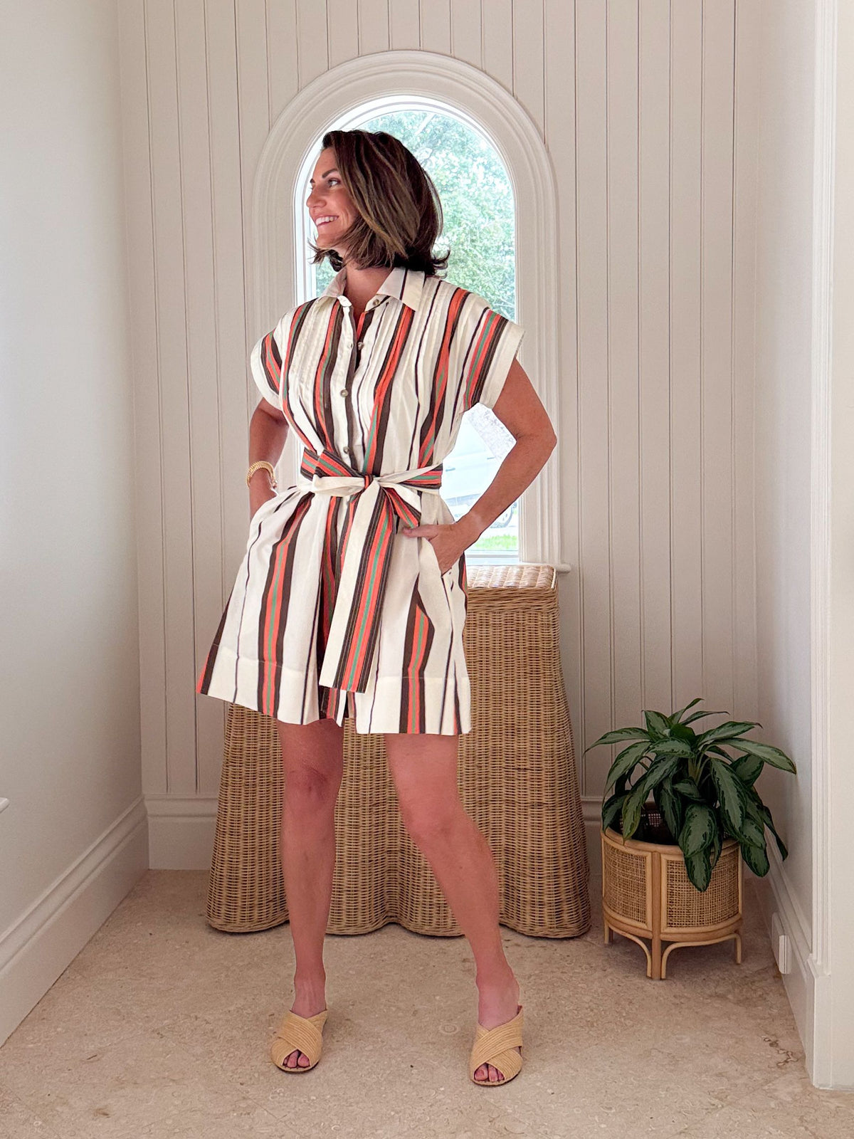 SUNSHINE TIENDA Eloise Dress Vintage Stripe