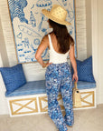 FINAL SALE FITZROY & WILLA Beach Pant Big Blue Floral